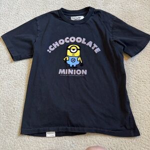 Chocoolate Black Tee with Minion Design